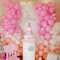 Pink Balloons - 12 inch 100pcs Latex - Round Matte Pink Birthday Balloons with 2 Ribbons for Baby Shower, Gender Reveal Parties